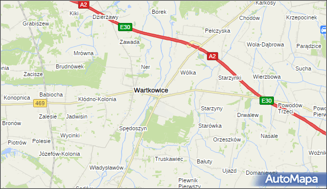 mapa Stary Gostków, Stary Gostków na mapie Targeo