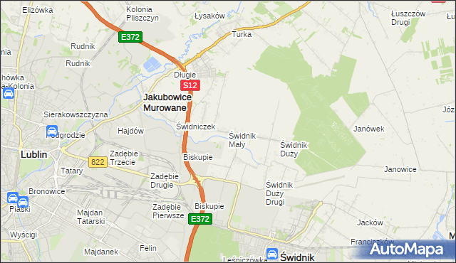 mapa Świdnik Mały, Świdnik Mały na mapie Targeo