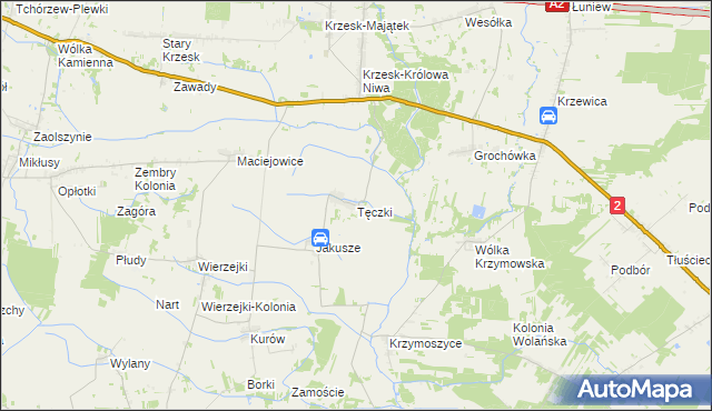 mapa Tęczki, Tęczki na mapie Targeo