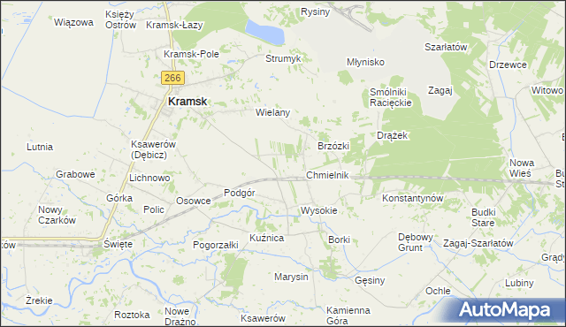 mapa Winnica gmina Kramsk, Winnica gmina Kramsk na mapie Targeo