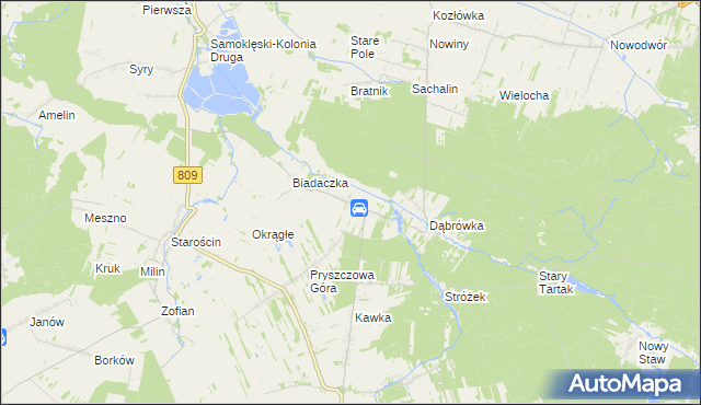 mapa Wólka Krasienińska, Wólka Krasienińska na mapie Targeo