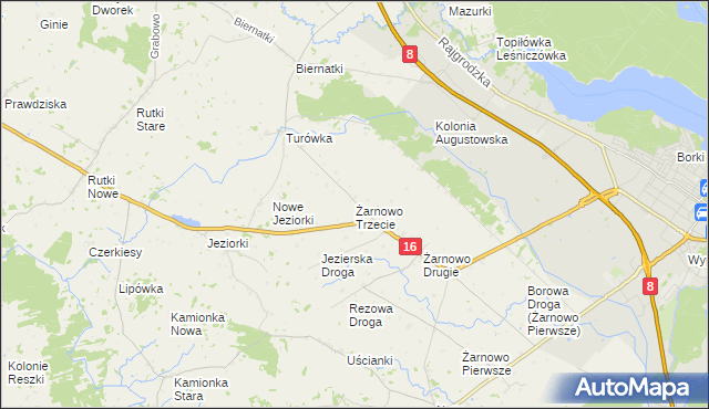 mapa Żarnowo Trzecie, Żarnowo Trzecie na mapie Targeo