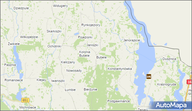 mapa Bubele, Bubele na mapie Targeo