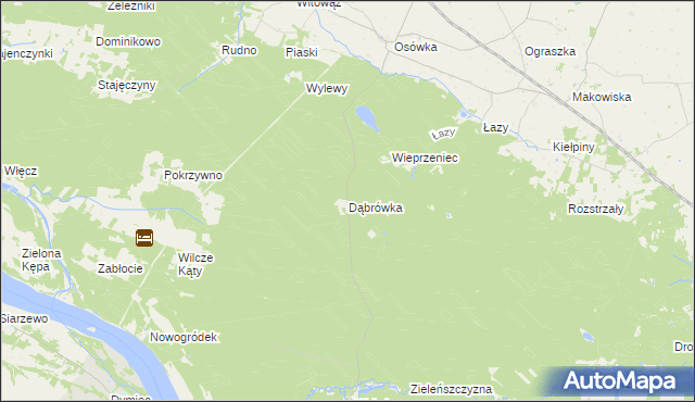 mapa Dąbrówka gmina Czernikowo, Dąbrówka gmina Czernikowo na mapie Targeo