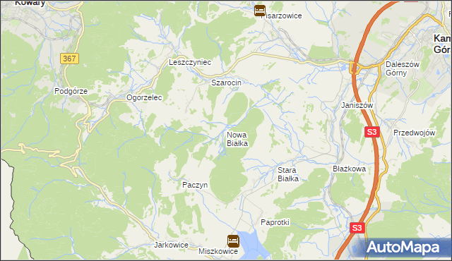 mapa Nowa Białka, Nowa Białka na mapie Targeo