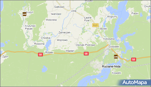 mapa Osiniak-Piotrowo, Osiniak-Piotrowo na mapie Targeo