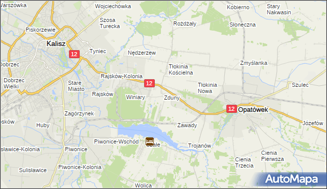 mapa Zduny gmina Opatówek, Zduny gmina Opatówek na mapie Targeo