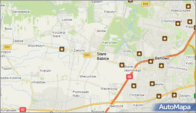 mapa Babice Nowe, Babice Nowe na mapie Targeo