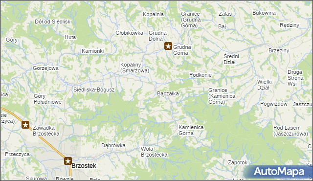 mapa Bączałka, Bączałka na mapie Targeo