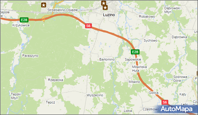 mapa Barłomino, Barłomino na mapie Targeo