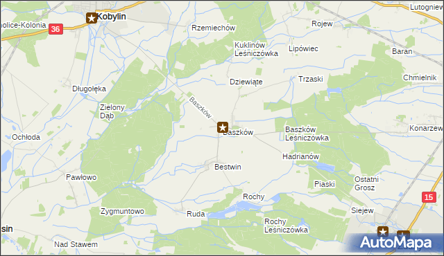 mapa Baszków, Baszków na mapie Targeo