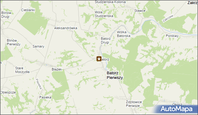 mapa Batorz, Batorz na mapie Targeo