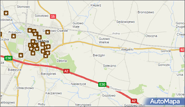 mapa Bierzglin, Bierzglin na mapie Targeo