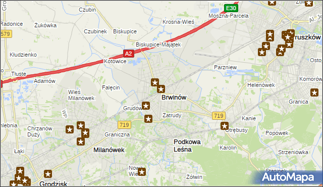 mapa Brwinów, Brwinów na mapie Targeo