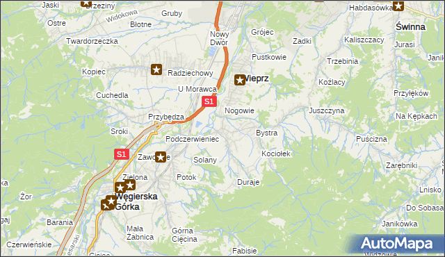 mapa Brzuśnik, Brzuśnik na mapie Targeo