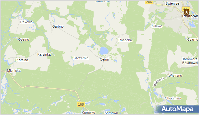 mapa Cetuń, Cetuń na mapie Targeo