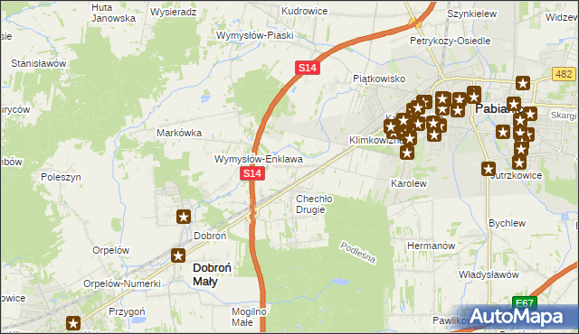 mapa Chechło Pierwsze, Chechło Pierwsze na mapie Targeo