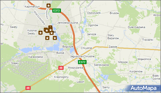 mapa Chrustne, Chrustne na mapie Targeo