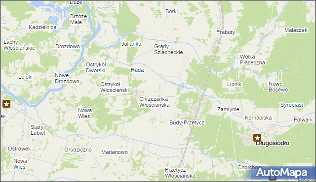 mapa Chrzczanka-Folwark, Chrzczanka-Folwark na mapie Targeo