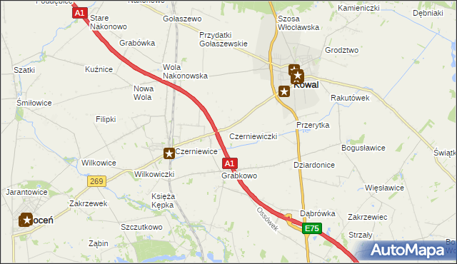 mapa Czerniewiczki, Czerniewiczki na mapie Targeo
