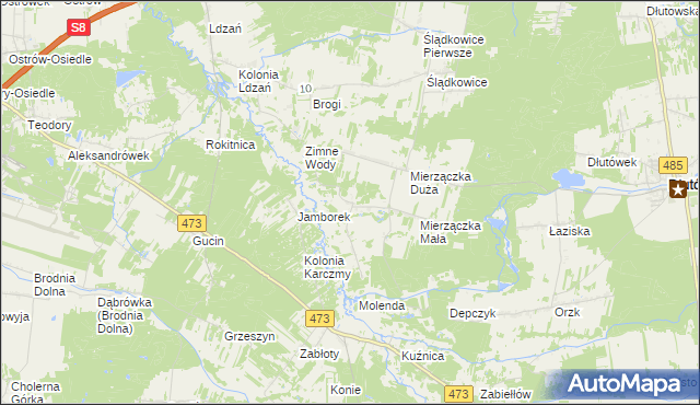 mapa Drzewociny, Drzewociny na mapie Targeo