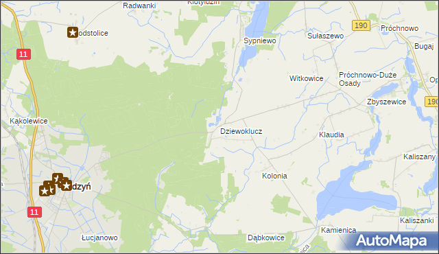 mapa Dziewoklucz, Dziewoklucz na mapie Targeo