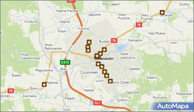 mapa Garwolin, Garwolin na mapie Targeo