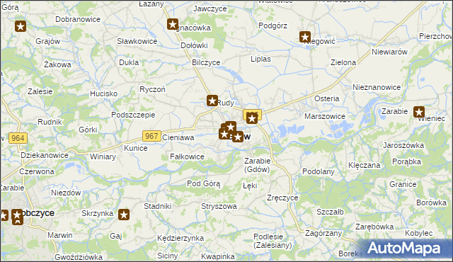 mapa Gdów, Gdów na mapie Targeo