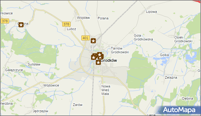 mapa Grodków powiat brzeski, Grodków powiat brzeski na mapie Targeo