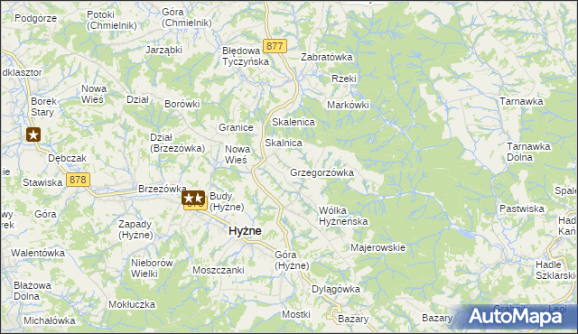 mapa Grzegorzówka, Grzegorzówka na mapie Targeo