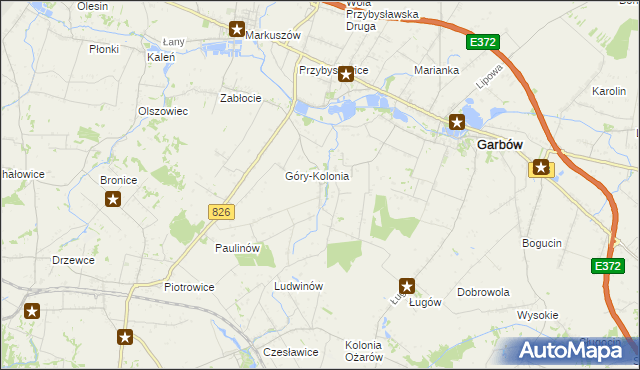 mapa Gutanów, Gutanów na mapie Targeo