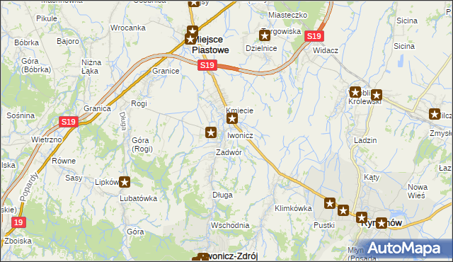 mapa Iwonicz, Iwonicz na mapie Targeo