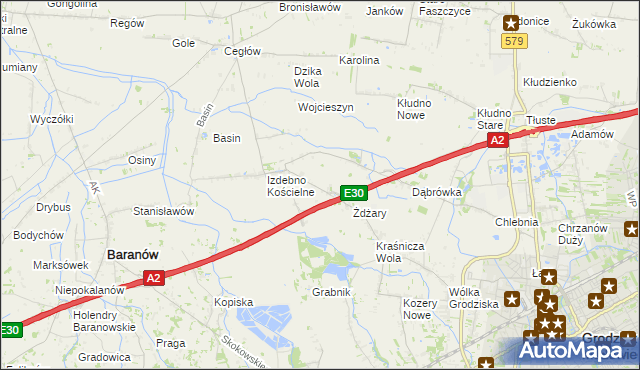 mapa Izdebno Nowe, Izdebno Nowe na mapie Targeo
