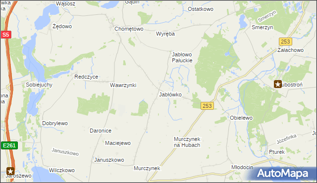 mapa Jabłówko gmina Łabiszyn, Jabłówko gmina Łabiszyn na mapie Targeo