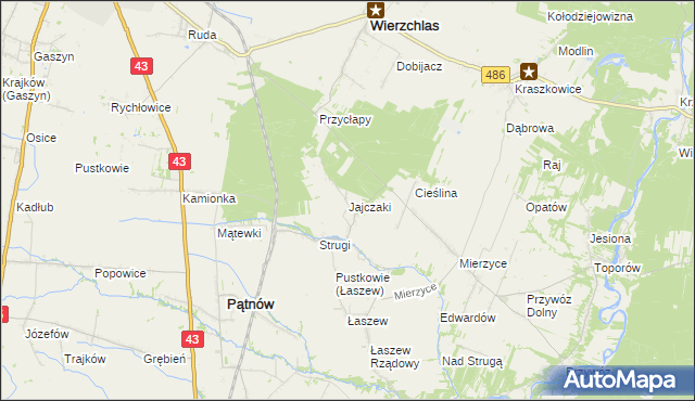 mapa Jajczaki, Jajczaki na mapie Targeo