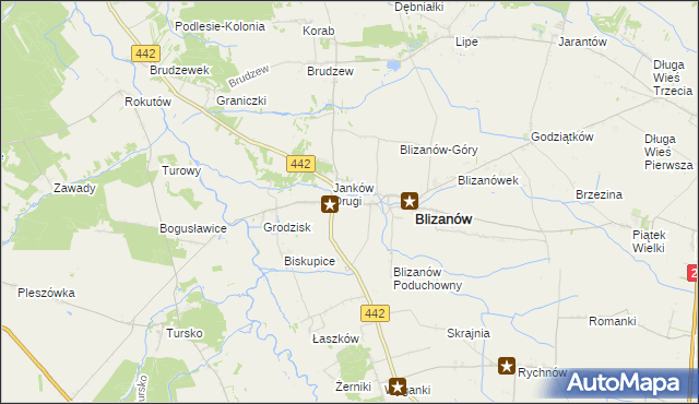 mapa Janków Trzeci gmina Blizanów, Janków Trzeci gmina Blizanów na mapie Targeo