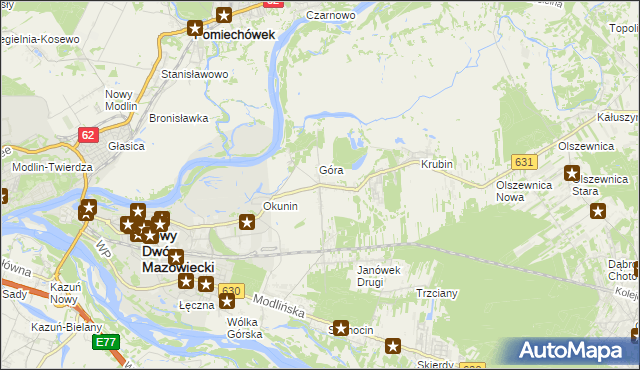 mapa Janówek Pierwszy, Janówek Pierwszy na mapie Targeo