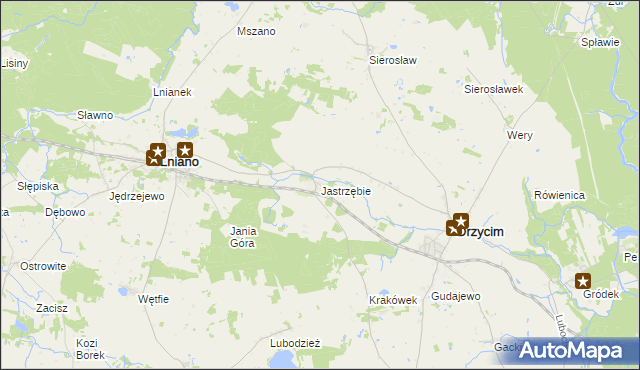 mapa Jastrzębie gmina Drzycim, Jastrzębie gmina Drzycim na mapie Targeo