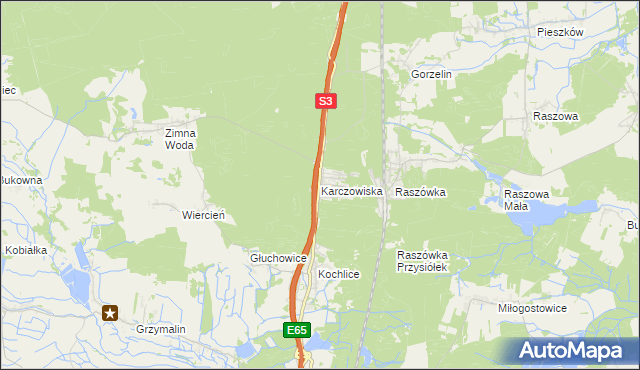 mapa Karczowiska, Karczowiska na mapie Targeo