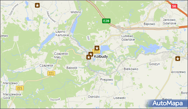 mapa Kolbudy, Kolbudy na mapie Targeo
