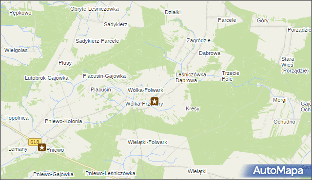 mapa Komorowo gmina Rząśnik, Komorowo gmina Rząśnik na mapie Targeo