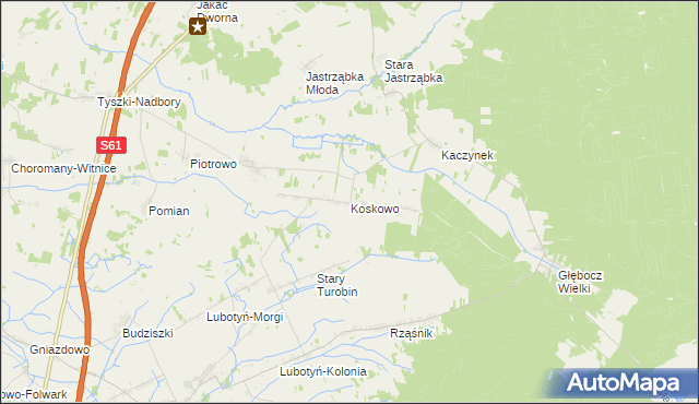 mapa Koskowo, Koskowo na mapie Targeo