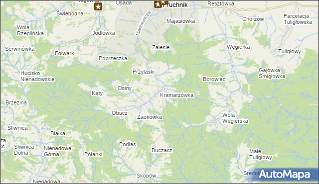 mapa Kramarzówka, Kramarzówka na mapie Targeo