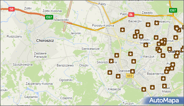 mapa Krupniki, Krupniki na mapie Targeo