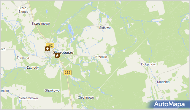 mapa Krzecko, Krzecko na mapie Targeo