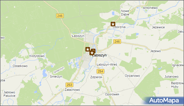 mapa Łabiszyn powiat żniński, Łabiszyn powiat żniński na mapie Targeo