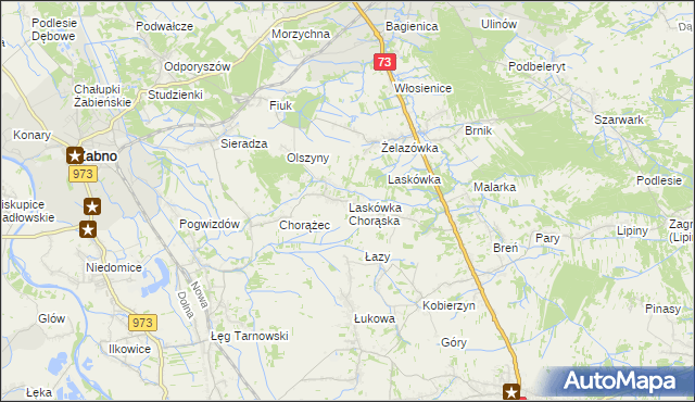 mapa Laskówka Chorąska, Laskówka Chorąska na mapie Targeo