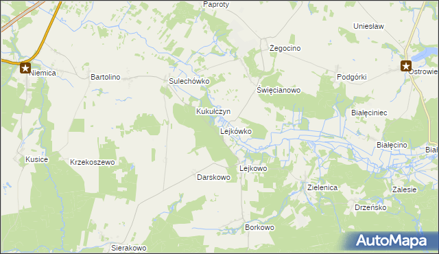 mapa Lejkówko, Lejkówko na mapie Targeo
