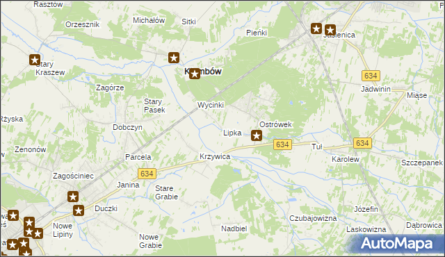 mapa Lipka gmina Klembów, Lipka gmina Klembów na mapie Targeo