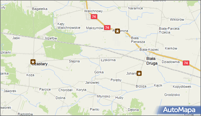 mapa Łyskornia, Łyskornia na mapie Targeo